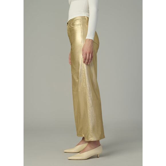 Joes Jeans The Mia High Rise Wide Ankle Jeans Gold Foil 27 - Picture 5 of 15